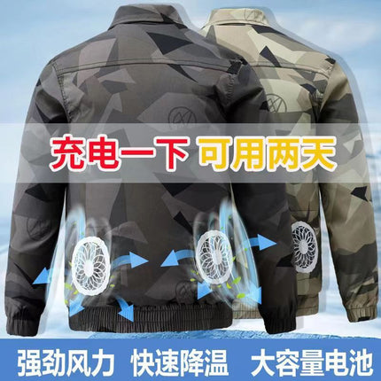 Summer Cooling Air-Conditioned Clothing, Heatstroke Prevention and Cooling, Construction Site Workers' Labor Protection Workwear, Same Style Outdoor Welder Clothing for Men and Women