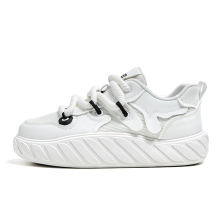 Men's niche fashion sneaker running shoes popcorn casual sneakers men's shoes thick-soled mesh height increasing daddy shoes