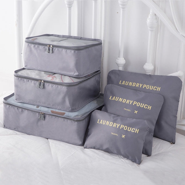New Travel Bag 6-Piece Set Oxford Cloth Multi-Functional Cosmetics Bag Intimates Bra Organizer Bag Shoe Cosmetics Bag Six-Piece Set