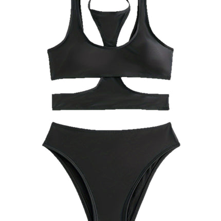 2026 European and American New Quick-Drying Bikini Ultra-Revealing Women's Beach Bikini Vacation Style Two-Piece Swimsuit