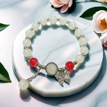 New Chinese-Style Ancient Beaded Elastic String Bracelet, Sweet Girl's Glass Bracelet, Night Market Stall, Cross-Border Live Broadcast Jewelry
