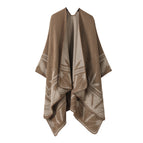 Border leaves-khaki / 160-135cm