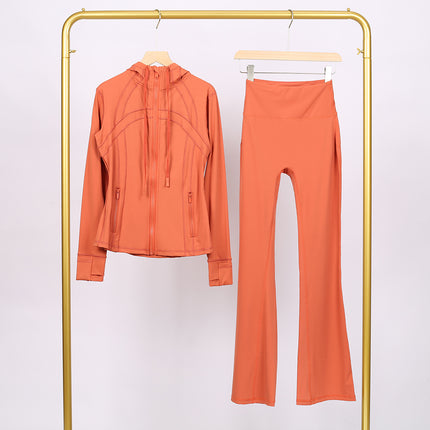 Lulu Df Stand-Up Collar Jacket Short Coat Tight-Fitting Stand-Up Collar Stretch Jacket with Gold Zipper Fitness Yoga Wear
