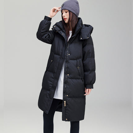 Brand down Jacket Women's Mid-Length Slim Fashion Thickened Winter Coat 2025 New Mid-Length Warm Jacket