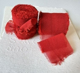 Ins Hand-Torn Raw Edge Ribbon Bouquet Satin Ribbon Ribbon Dried Rose Wedding Flowers Tied Chiffon Lace