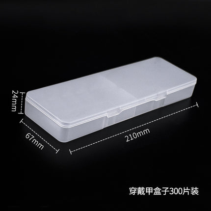 Manicure Tool Box, Nail Chip Box, Dust-Proof and Oxidation-Proof Jewelry, Multi-Grids 240 Pieces, Transparent High-Grade Plastic Storage Box