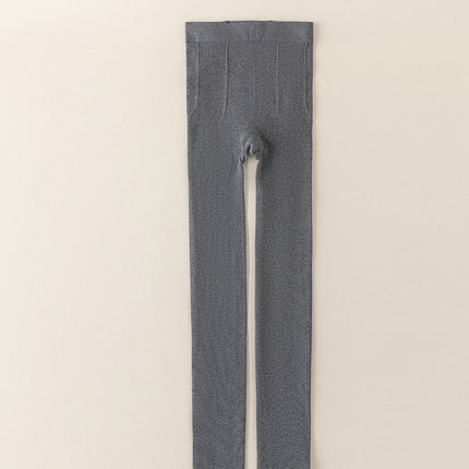 Gray Pantyhose for Women, Spring and Autumn, Gray Series, Fine Stripes, Autumn and Winter Compression Leggings, Butt-Lifting, Can Be Worn Outside, Thickened