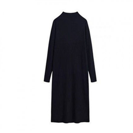 plus size chubby girl autumn and winter Korean version of thick long sweater cardigan coat knitted dress two-piece suit 200kg
