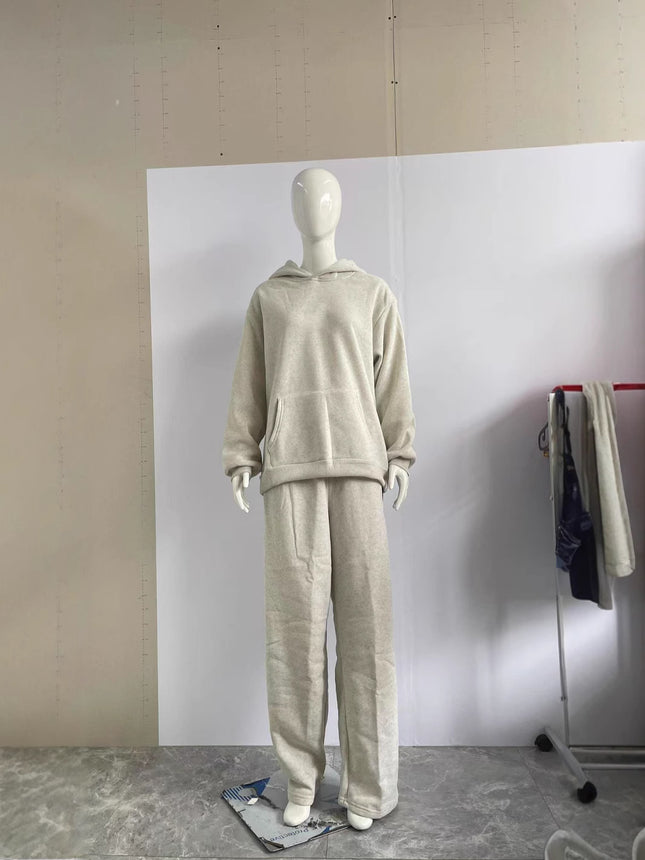 Amazon Foreign Trade Cross-Border New Trendy Sweatshirt Suit Fashion Retro Loose Pullover American Long-Sleeved Hoodie
