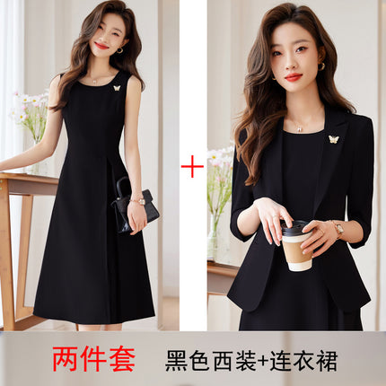 Suit Jacket with dress Women's Spring and Autumn Small Women's Suit with Pants Professional suit ol Work Clothes