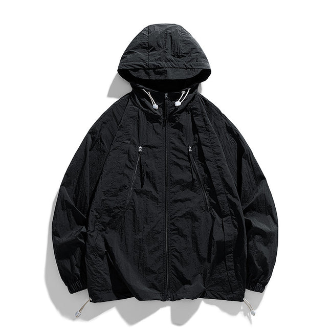 Sun Protection Clothing Men's Summer Cardigan Thin Breathable Jacket New Anti-Uv Outdoor Fishing Men's Sun Protection Clothing