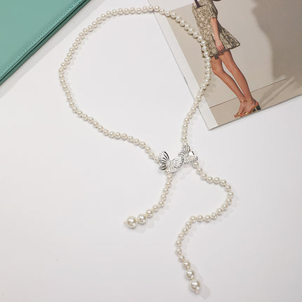 Tweed Style Pearl Waist Chain Decoration Summer Dress High-End Elegant Accessible Luxury Style Fashionable Simple Pearl Chain