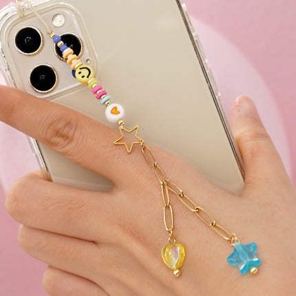 Factory direct supply handmade beaded mobile phone lanyard bluetooth speaker lanyard flashlight fan selfie stick U disk sling