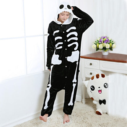 Mixed batch autumn and winter flannel adult cartoon conjoined animal pajamas cheese cat home clothes thick toilet wholesale