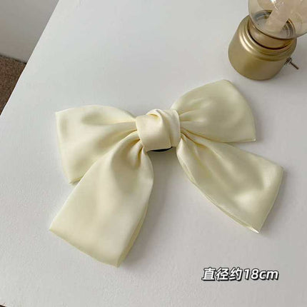 Yang Zi's Same Style Large Retro Ribbon Bow Hairpin for the Back of the Head, Super Fairy Elegant Hairpin Spring Clip Hair Accessory