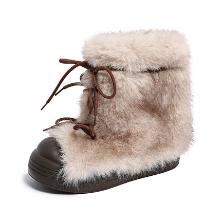 2025 Autumn/Winter New Fashionable Women's Snow Boots with Thick Soles, Stylish, Warm, and Cold-Resistant, Available for Export