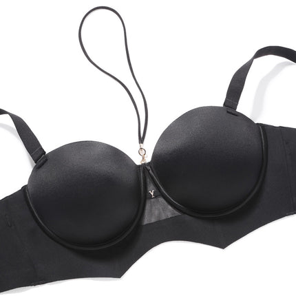 Cross-border neck lingerie women's 2024 new explosion small chest gathered to show the big autumn and winter seamless breast sexy bra