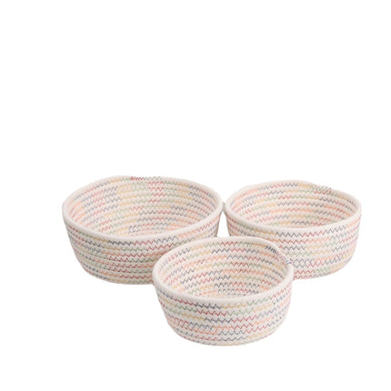 Cotton Woven Fabric Desktop Storage Basket Snack Toy Cosmetics Storage Office Desktop Storage Basket Entrance Miscellaneous