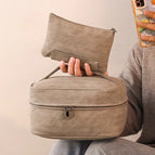Light gray cosmetic bag