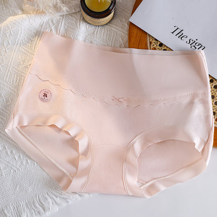 High-Quality High-Waisted Cotton Briefs for Girls, Soft Pure Cotton Antibacterial Crotch, Large Size Underwear for Women, Comfortable and Skin-Friendly