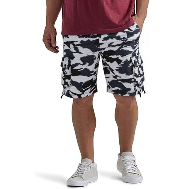 In-Stock Camouflage Beach Shorts for Men, Summer Cotton Thin Mid-Length Pants, Washed Summer Workwear Casual Shorts for Men
