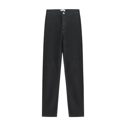 2024 Autumn New Skinny Jeans Women's Small Cigarette Pencil Pants High Waist Slim Slim Pants Ins