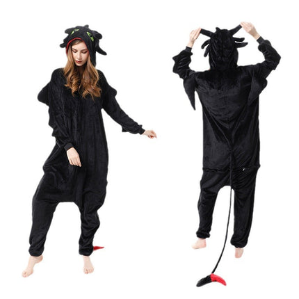 Cross-Border Cartoon One-Piece Flannel Pajamas, Animal Children's Parent-Child Performance Costumes, Dinosaur, Pegasus and Unicorn