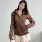 Roasted brown slim fit sweatshirt / 2 yards = s
