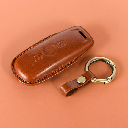 Suitable for Honda Gold Wing GL1800 Motorcycle Leather Key Case Remote Control Protective Shell Head Layer Cowhide Key Case