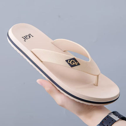 Men's Slip-Flops Anti-Slip Deodorant Wear-Resistant Seaside Beach Slippers Men's Home Simple Sandals