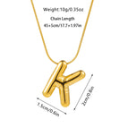 K necklace / Gold - with chain