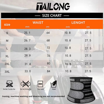 Waist Trainer Corset Men's Neoprene Body Shaper Abdominal Control Belt Sauna Fitness Sweatshirt