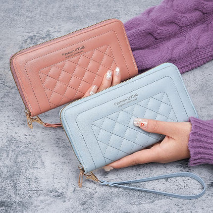 2025 New Women's Wallet Long All-match Zipper Clutch Embroidered Fashion Large Capacity Soft Wallet Mobile Phone Bag