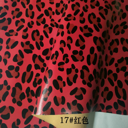 Pu Leopard Print Leather Fabric Anime DIY Imitation Cotton Velvet Base Printed Crafts Home Furniture Artificial Leather Bags