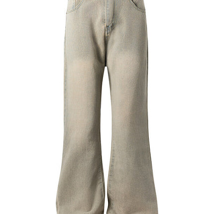 2025 Summer New Vintage Jeans Nostalgic Wide-Leg Jeans Men's Straight Floor-Length Pants Men's One-Piece Dropshipping