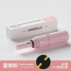 Peach powder [automatic] 60 ribs + windproof-vinyl sunscreen umbrella