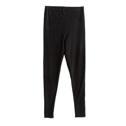 Fruit Love Autumn and Winter Silk Mid-Waist Leggings Women's Mulberry Silk Thin Cashmere Warm Autumn Trousers Woolen Pants