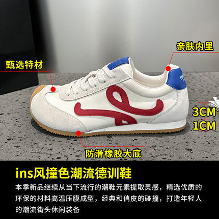 2026 Spring/Summer Yang Mi's Popular Style Sports Trainers with Hidden Height Increase, Waffle-Style Casual Ballet Shoes with Height Increase