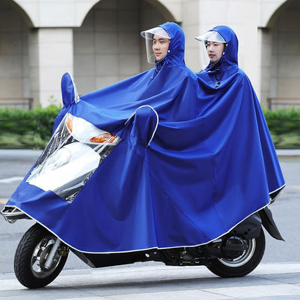 Raincoat for Electric Scooters, Single/Double Person, Enlarged and Thickened, Rainproof, Motorcycle Riding, Double Brim, Wholesale