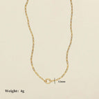 Paperclip chain adjustable ring style b