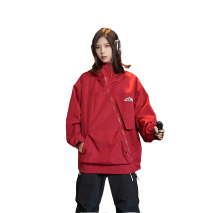 Mountain Outdoor Waterproof Jacket Jacket Men's Spring Autumn and Winter New Inclined Zipper Mountaineering Jacket Jacket