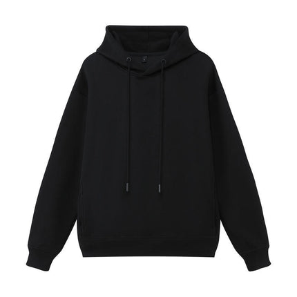 Autumn and winter heavy 380g composite cotton hooded pullover vests women's solid color tide brand loose casual couples hoodie