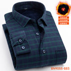 Bn9055-883winterfleece-linedheattechshirtmen's shirt / 39