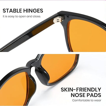 European and American Cross-Border Square Frame Glasses, Fashionable and Trendy, Unisex, Fashionable, Simple, Anti-Uv and Anti-Blue Light Glasses