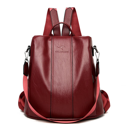 Backpack New Anti-theft Women's Backpack Korean Style Simple All-match Shoulder Bag Fashionable Elegant Student Backpack