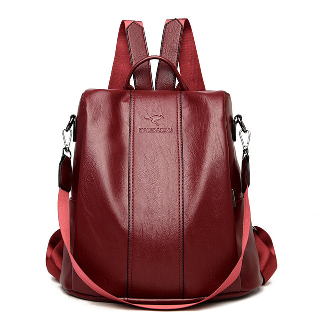 Backpack New Anti-theft Women's Backpack Korean Style Simple All-match Shoulder Bag Fashionable Elegant Student Backpack