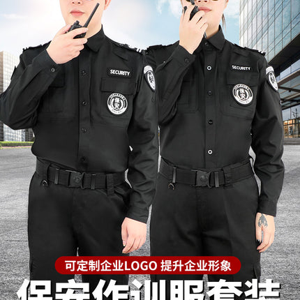 Security Work Clothes Spring Summer and Autumn Men's Long and Short-Sleeved Training Clothes suit Work Clothes Training Clothes Security Clothes Men's and Women's Uniforms