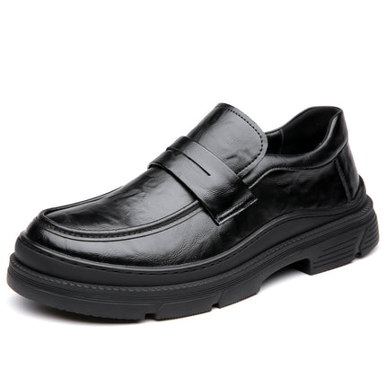 2026 New Style Casual Leather Shoes for Men, Breathable Formal Business Men's Slip-On Loafers, Trendy Beanie Shoes