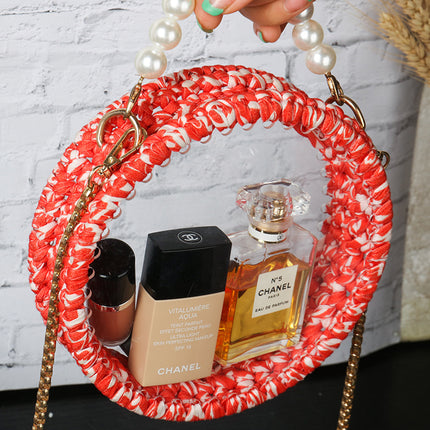 Hyuna woven bag coarse wool ball cloth thread acrylic transparent color diy material wool bag hand-woven