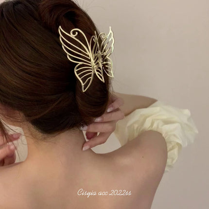 High-End Metal Butterfly Clip Women's Large Hair Clip Hair Back of the Head Hair Shark Clip Hair Clip Headwear